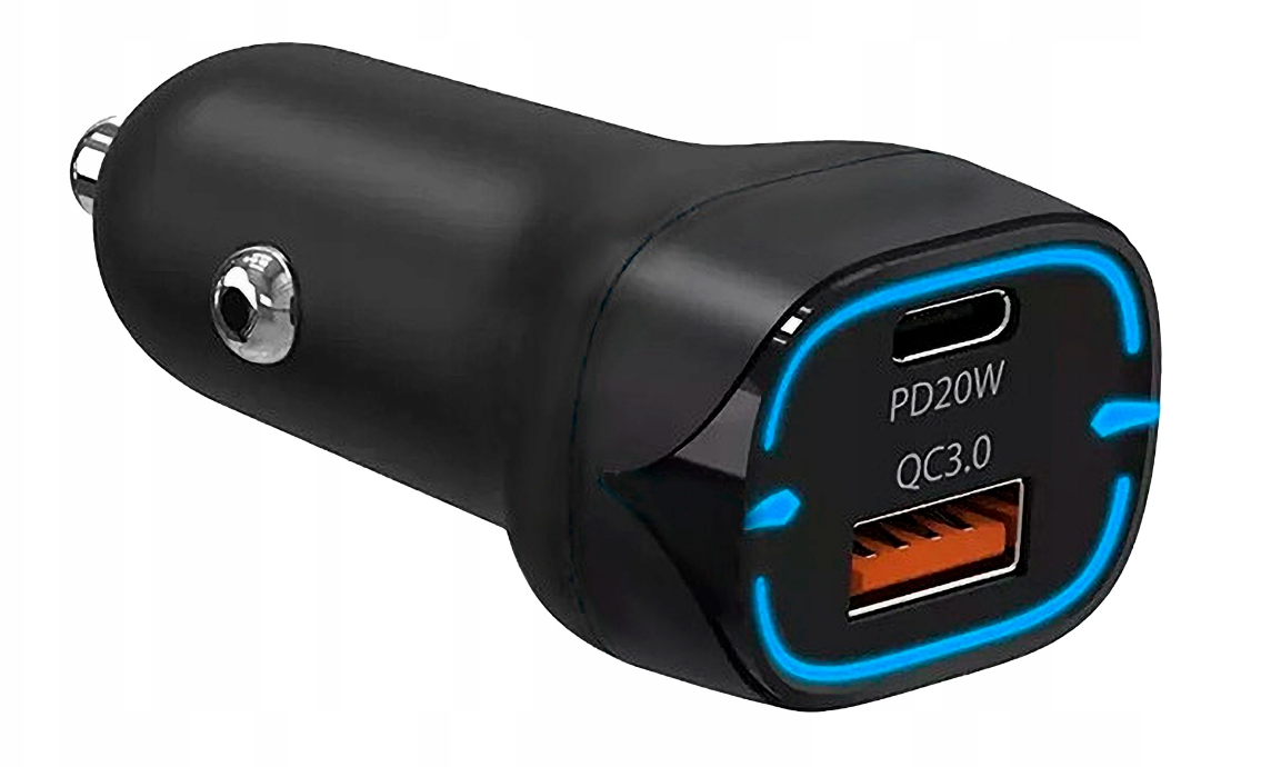 USB-C- + USB-A-Autoladegerät 38 W PD QC 3.0