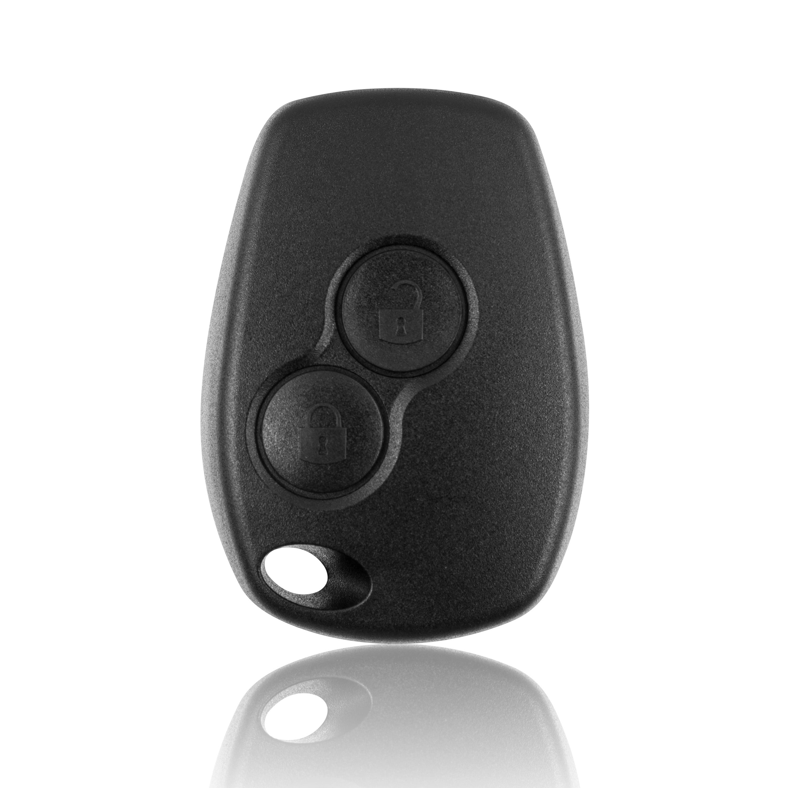 Renault / Dacia / Opel Schlüsselgehäuse – 2 Tasten | ohne Schlüsselbart | 9 × 3 mm