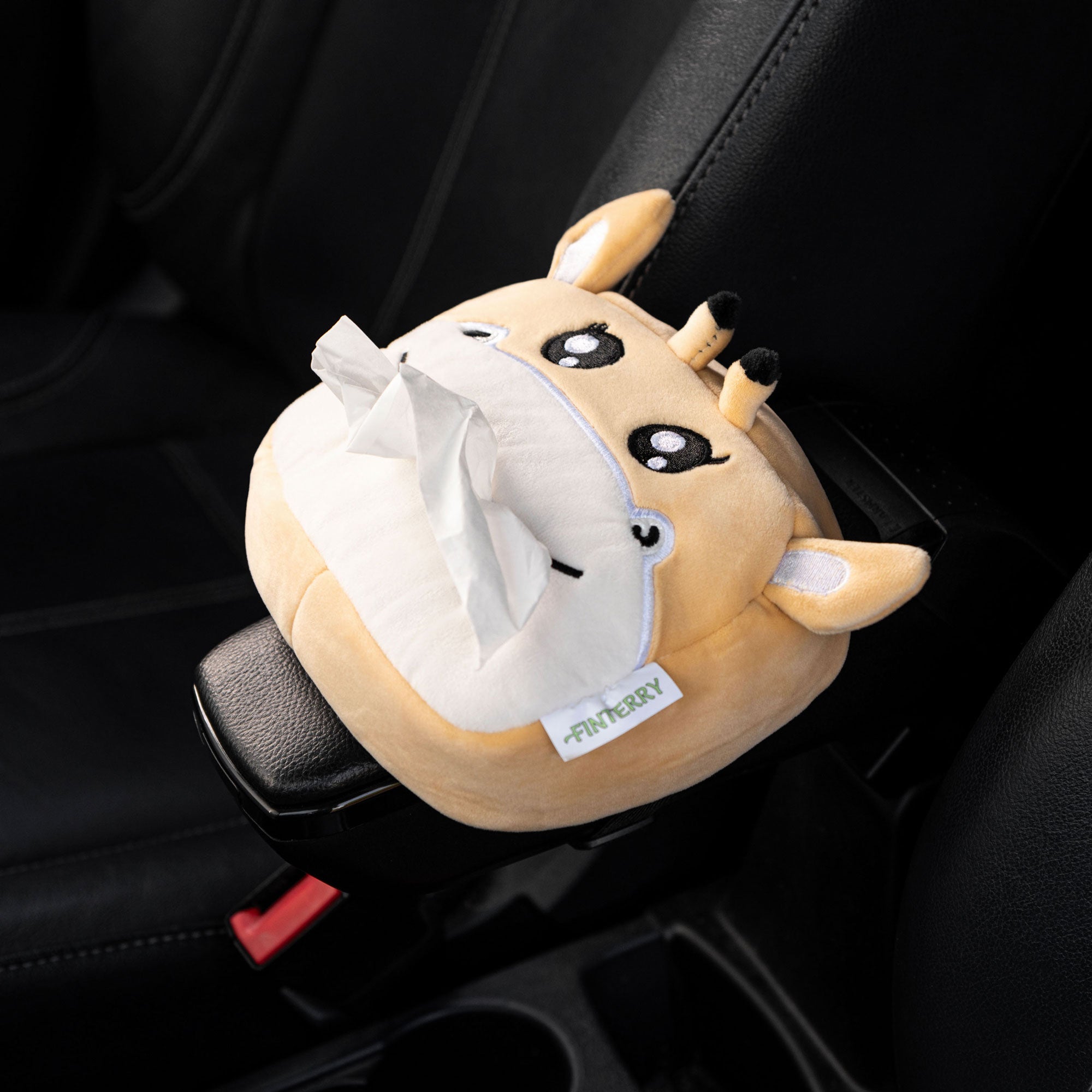 Plüsch-Taschentuchspender fürs Auto – Giraffe