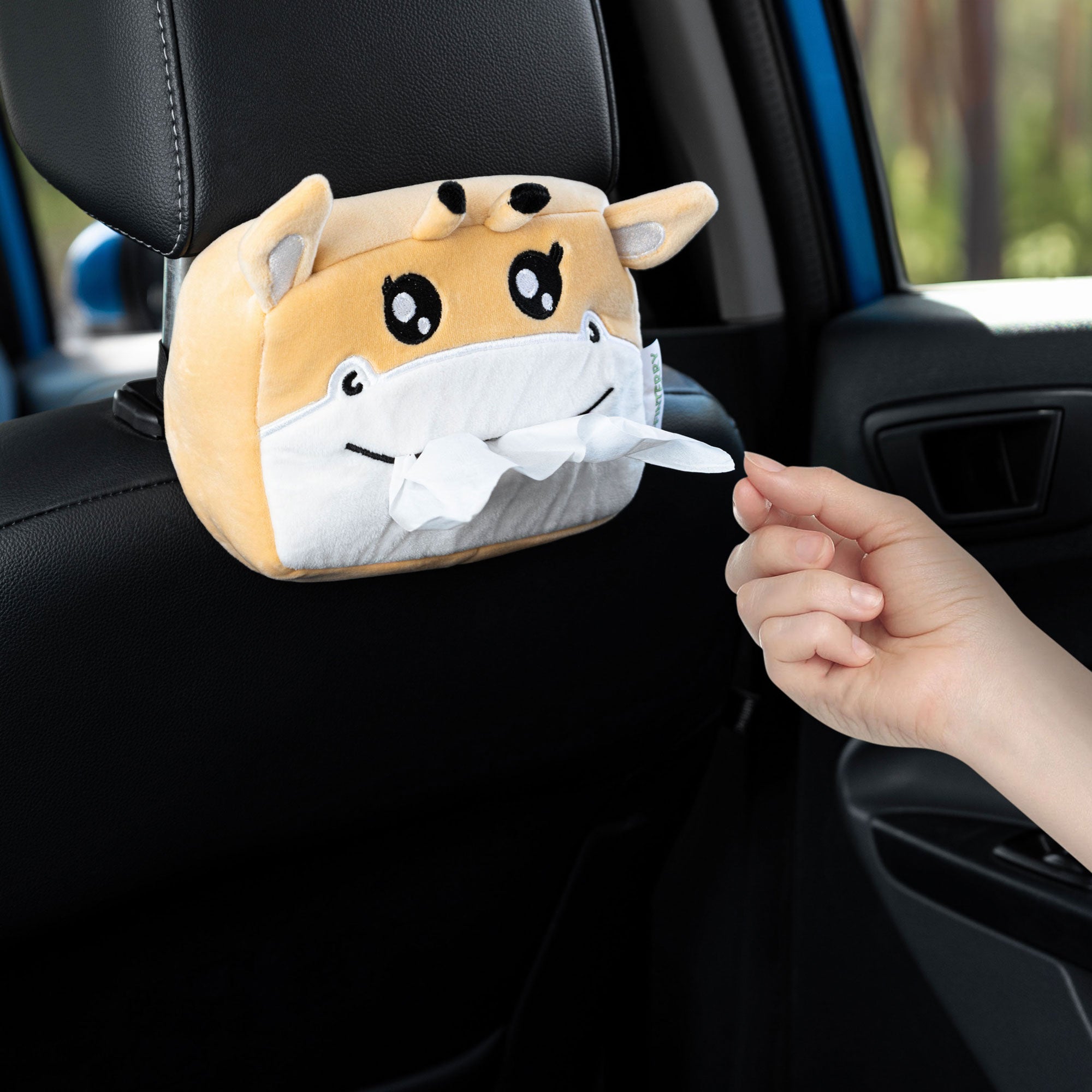 Plüsch-Taschentuchspender fürs Auto – Giraffe