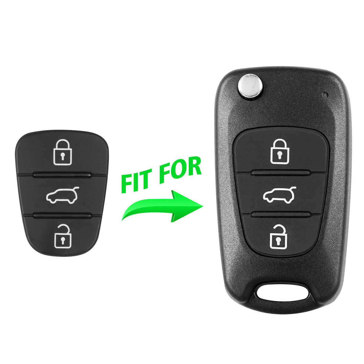 Kia/Hyundai Schlüsselknopfgummis – 3 Tasten
