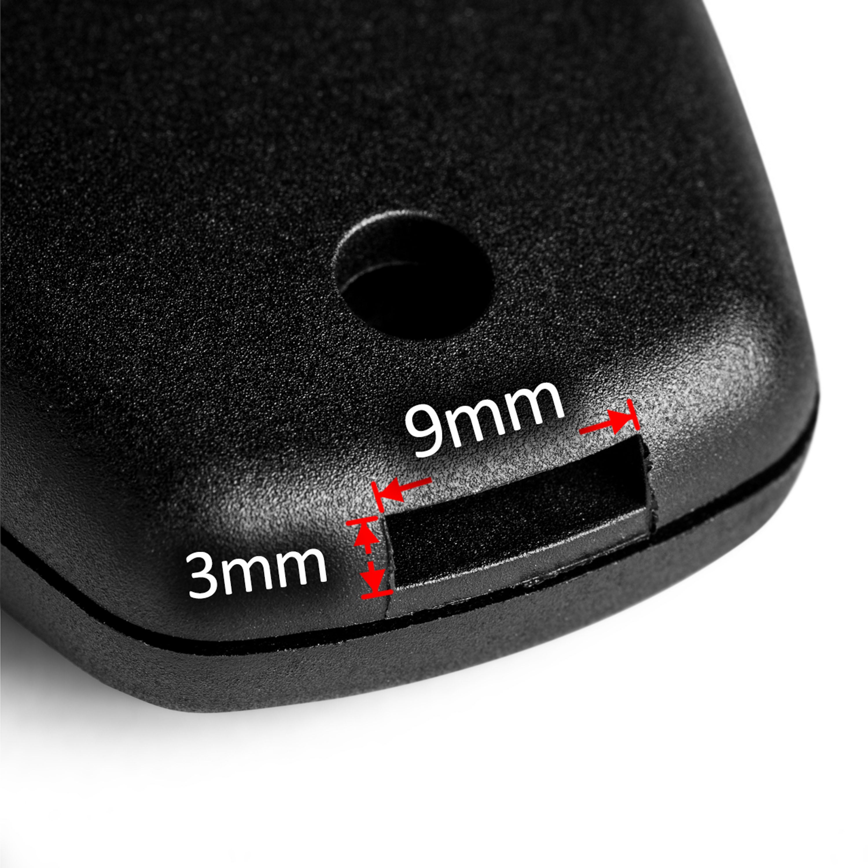 Renault / Dacia / Opel Schlüsselgehäuse – 2 Tasten | ohne Schlüsselbart | 9 × 3 mm