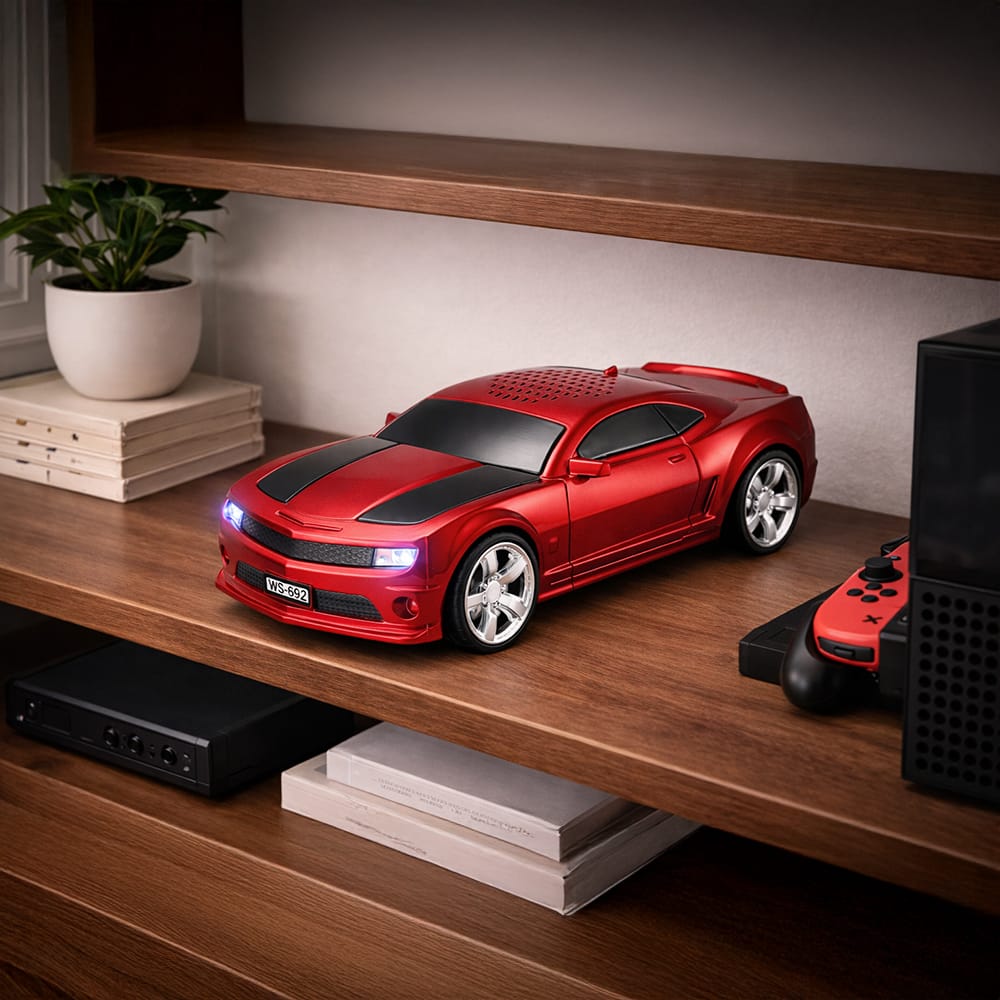 Głośnik Bluetooth WSTER WS-592 5W czerwony – zdjęcie produktu 6