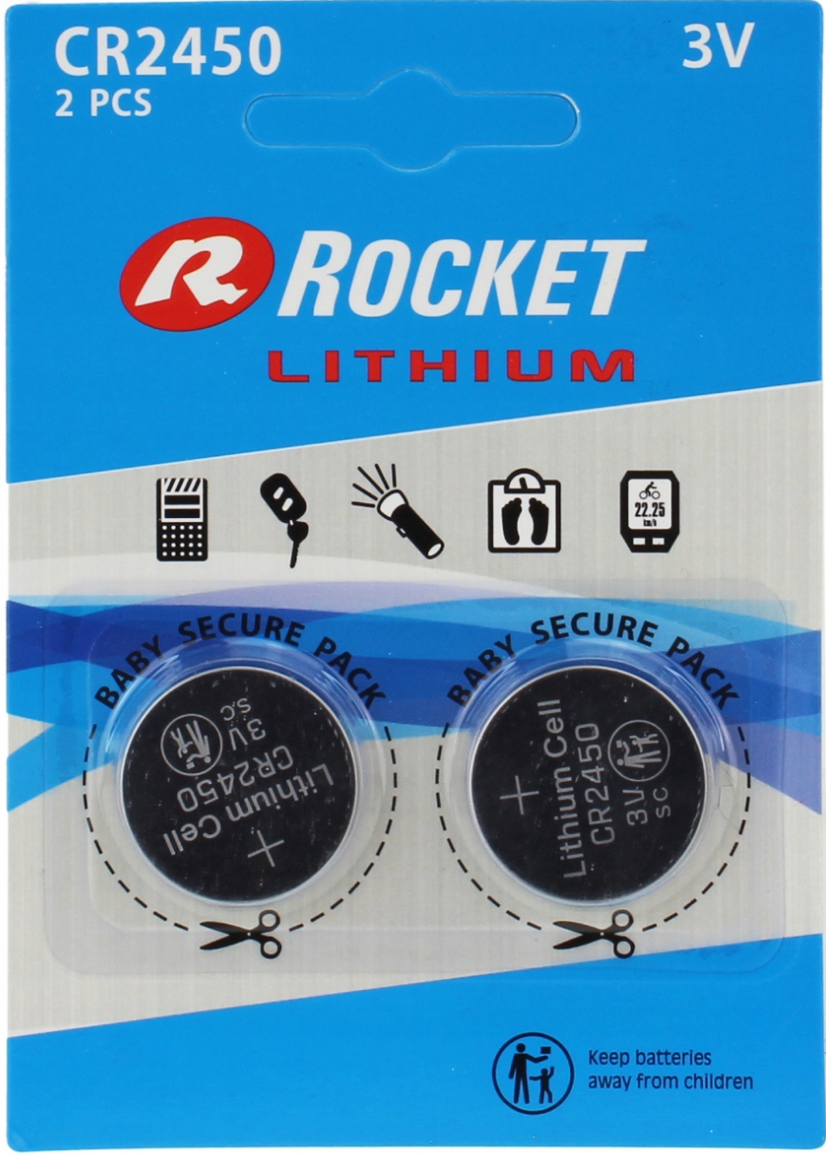 Lithium CR2450 3V-Batterien – 2er-Pack
