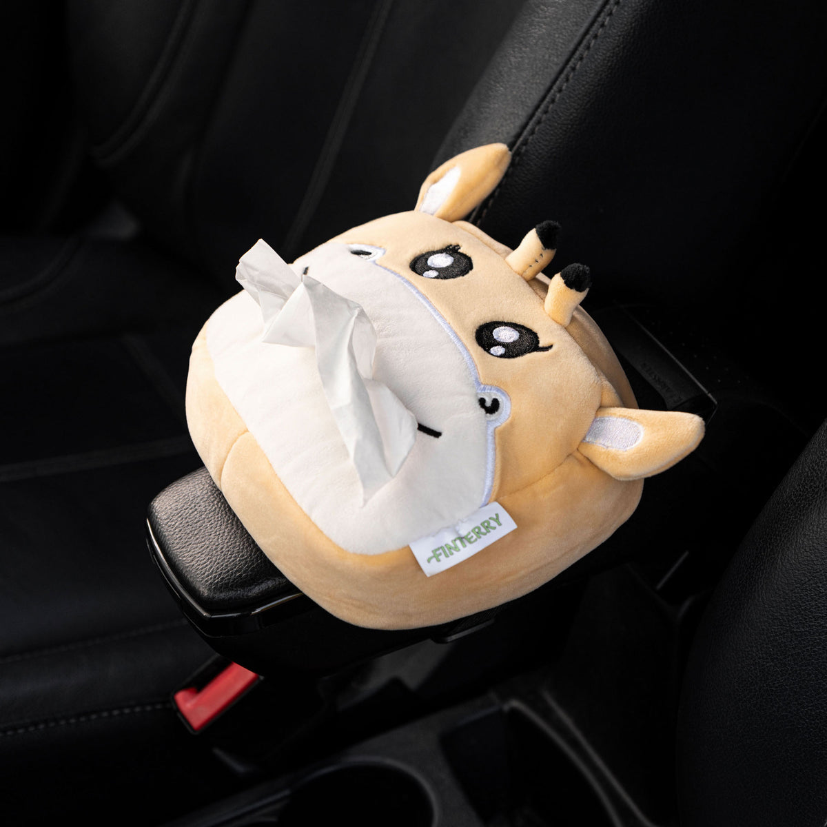 Plüsch-Taschentuchspender fürs Auto – Giraffe