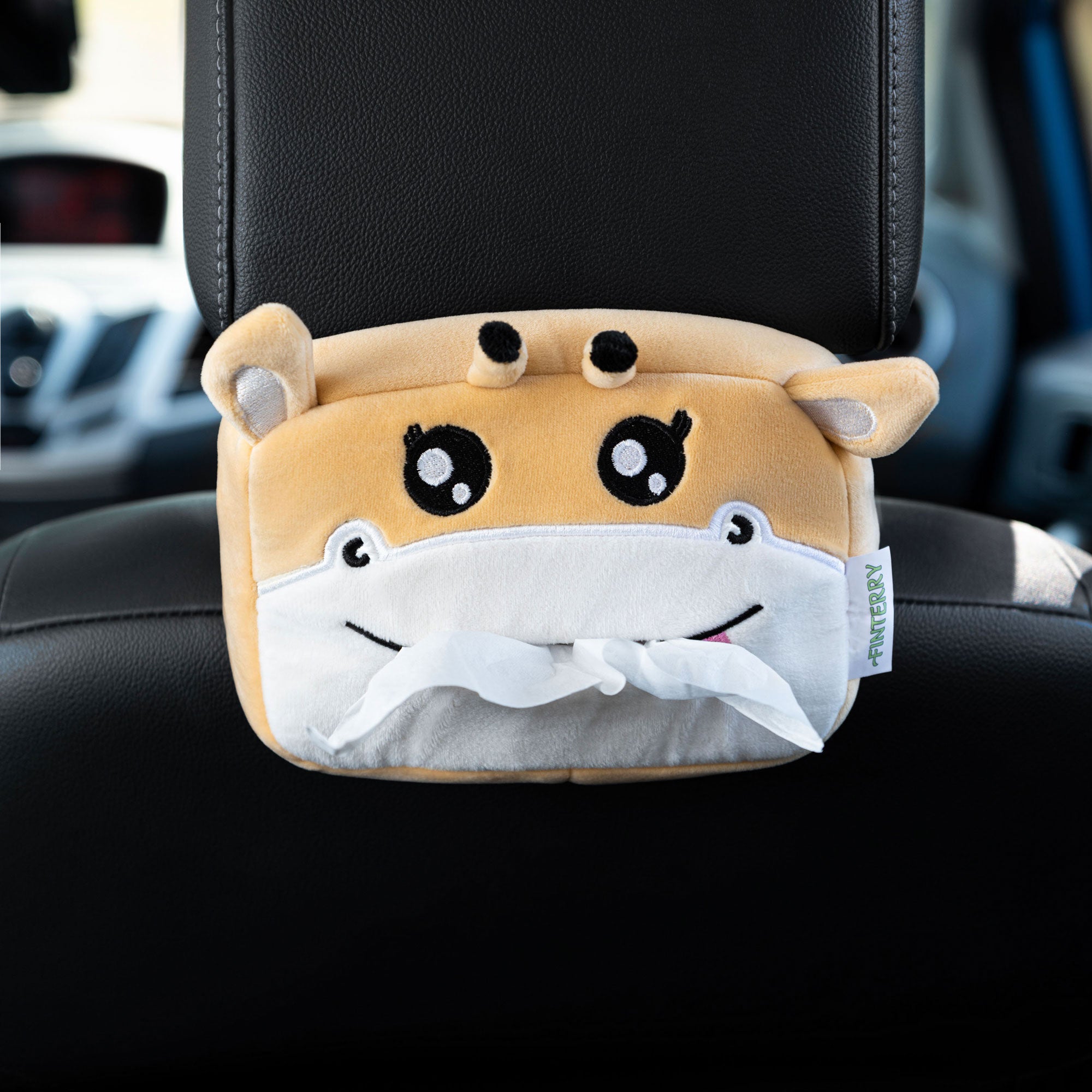 Plüsch-Taschentuchspender fürs Auto – Giraffe