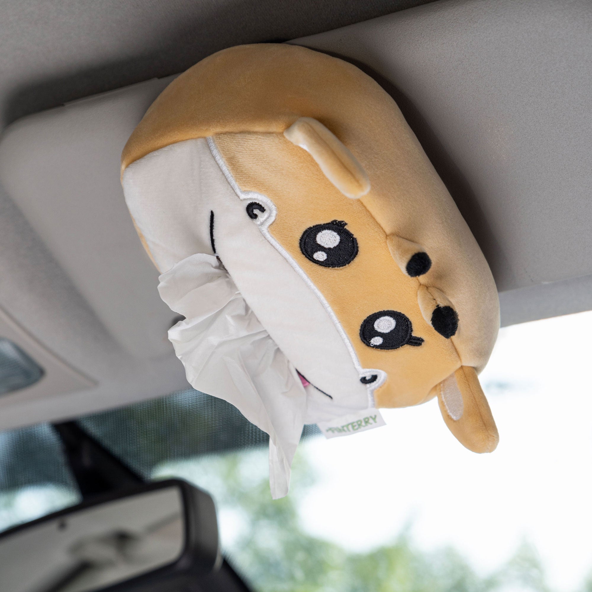 Plüsch-Taschentuchspender fürs Auto – Giraffe