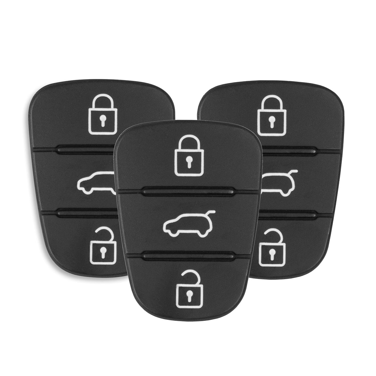 Kia/Hyundai Schlüsselknopfgummis – 3 Tasten