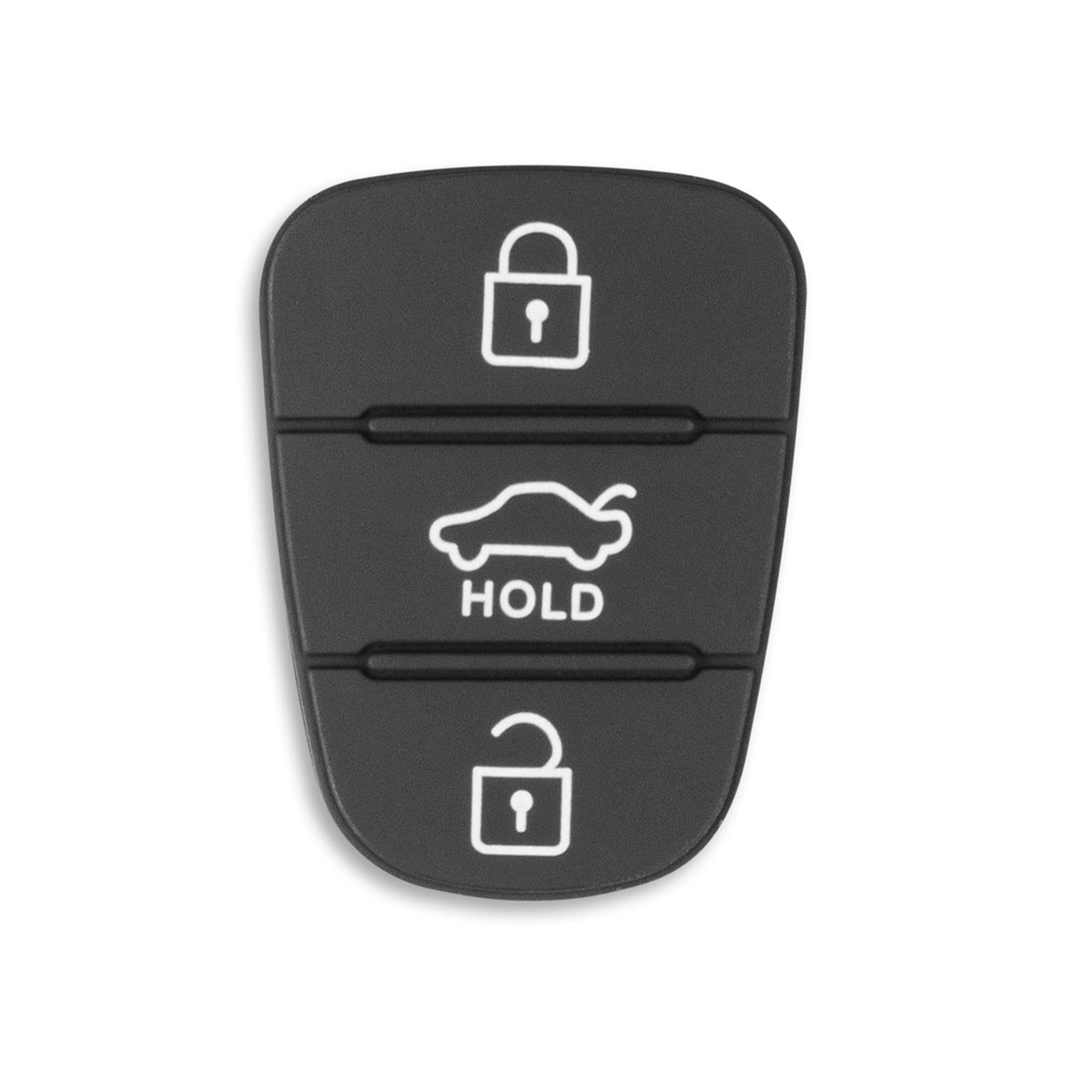 Kia/Hyundai-Schlüsselknöpfe aus Gummi – 3 Knöpfe mit der Aufschrift „HOLD“