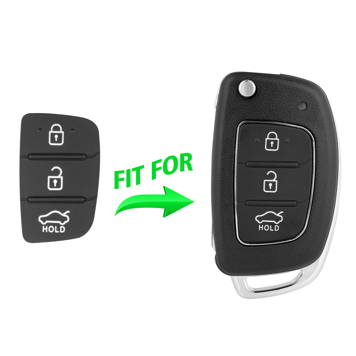Gummis für die Tasten der Hyundai-Fernbedienung – 3 Tasten
