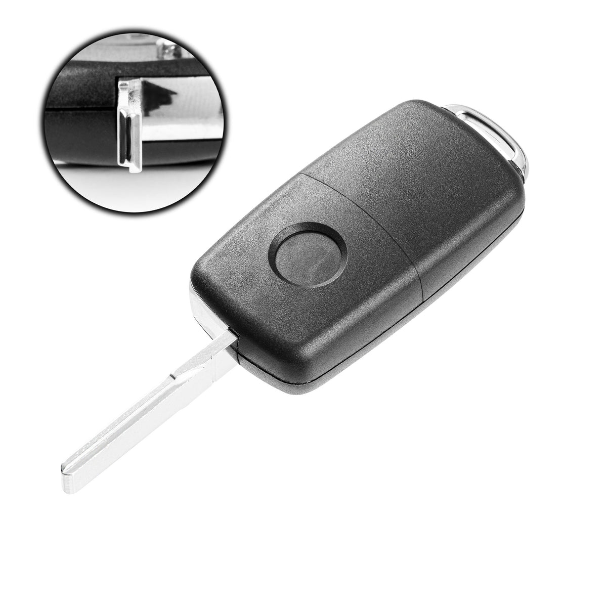 Schlüsselhülle für Volkswagen / Skoda / Seat – 3 LED-Tasten oben | zweiteilige, faltbare Hülle 