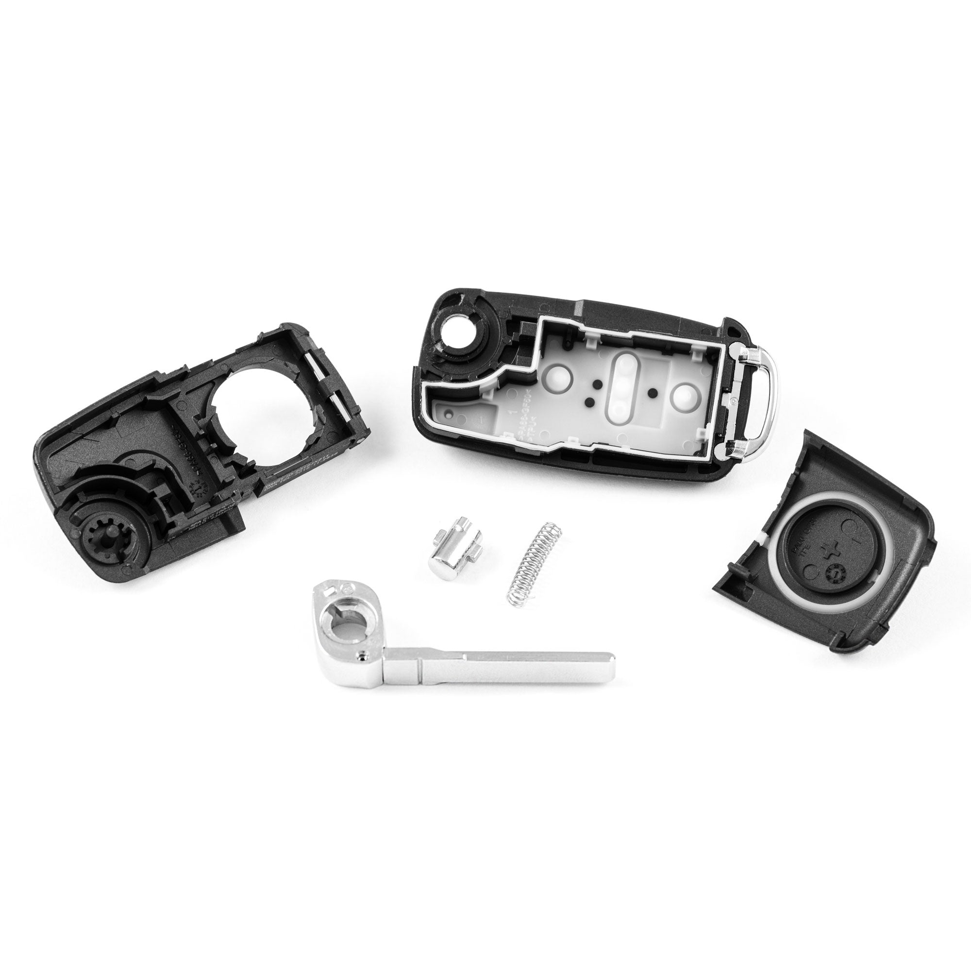 Schlüsselhülle für Volkswagen / Skoda / Seat – 3 LED-Tasten oben | zweiteilige, faltbare Hülle 