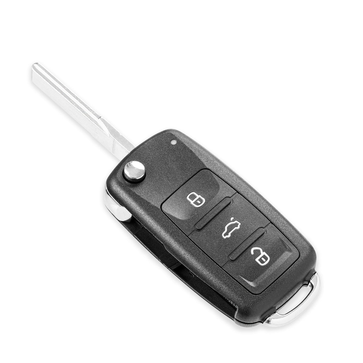 Schlüsselhülle für Volkswagen / Skoda / Seat – 3 LED-Tasten oben | zweiteilige, faltbare Hülle 