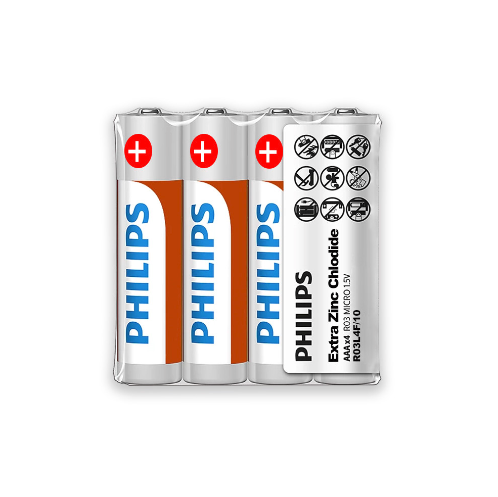 Baterie Philips LongLife AAA R03 1,5 V – opakowanie 4 szt.