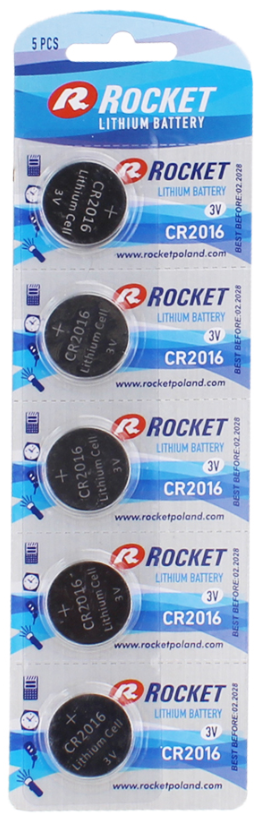 CR2016 3V Lithiumbatterie – 5er-Set